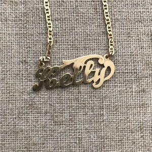 14 ct gold Name necklace